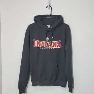 Indiana Hoosiers Gray & Red Champion Hoodie